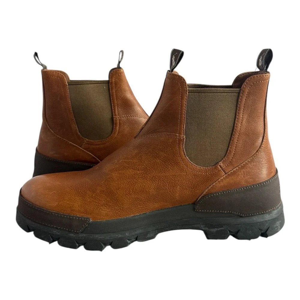 New POLO Ralph Lauren‎ Oslo Chunky Chelsea Boots Men's 13 D Tumbled Leather
